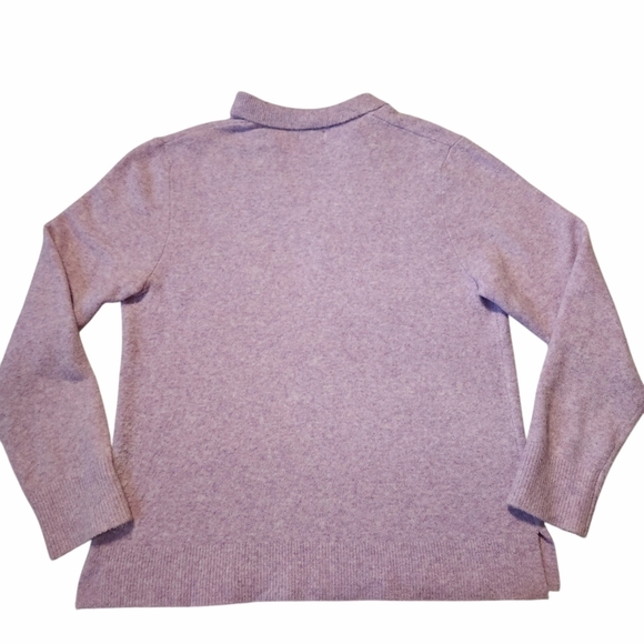 J. Crew Extra Soft Yarn Polo Wool Blend Sweater Sz L - Picture 3 of 5